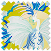 Faded Glamour, China Blue Chartreuse - Roman Blind